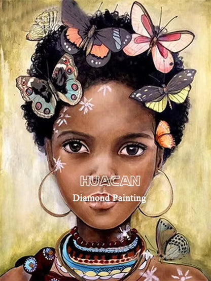 5D Diamond Painting African Woman Handmade Gift Embroidery Portrait Farmhouse Home Decor Home Decor