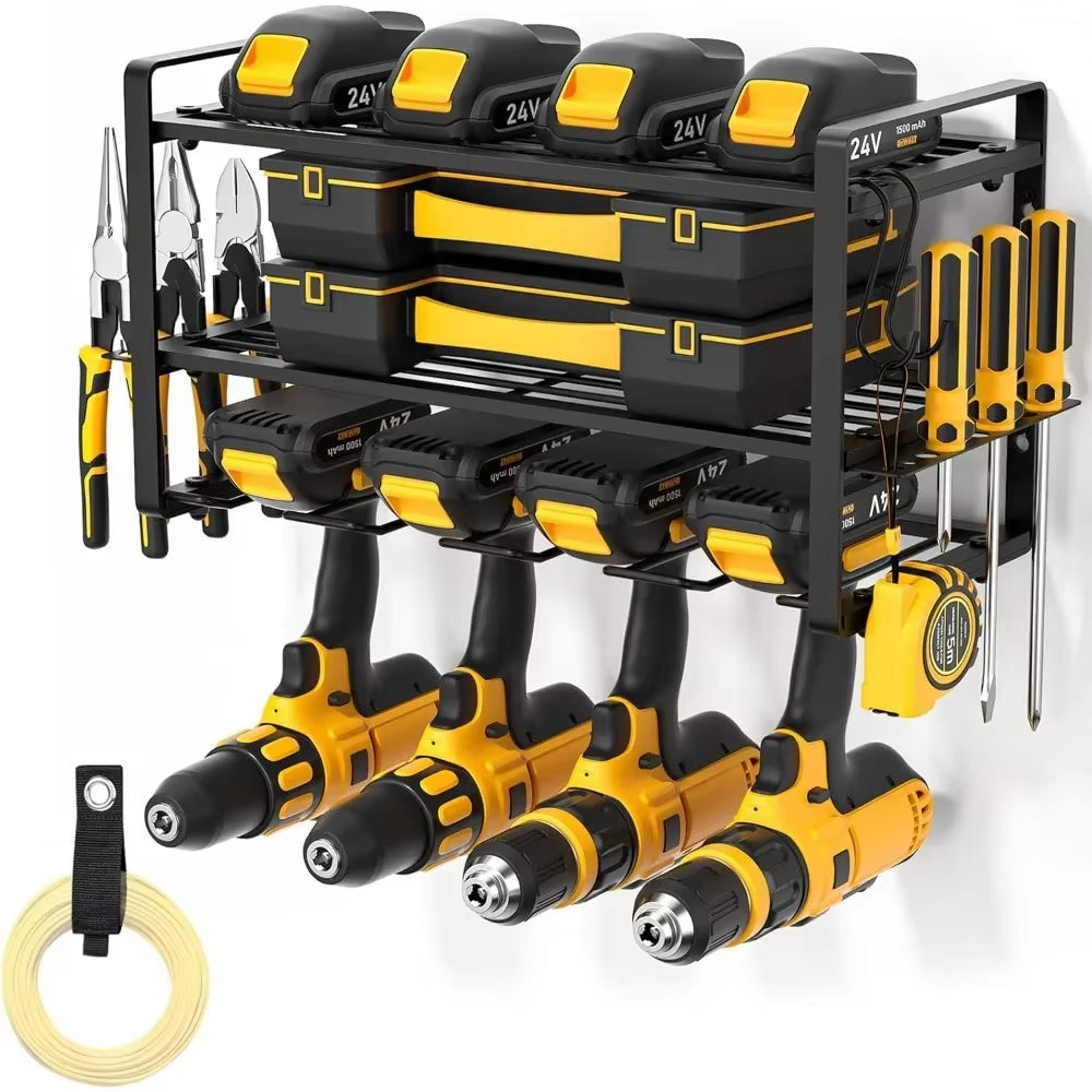 Kit Tools Organizer Power Tool Organizer Wall Mount Utility Racks Suitable for Workshop Extended Large Heavy Duty Drill Holder