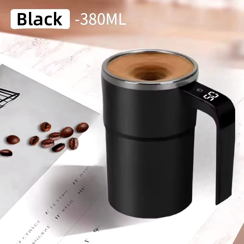 New USB Rechargeable Automatic Magnetic Cup Electric Coffee Self Mixing Mug IP67 Waterproof Food Safe 380ML Coffee Mug for Tea