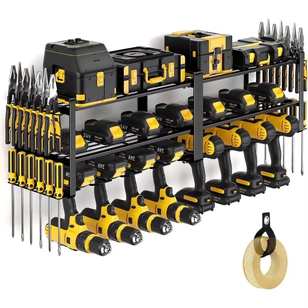 Kit Tools Organizer Power Tool Organizer Wall Mount Utility Racks Suitable for Workshop Extended Large Heavy Duty Drill Holder